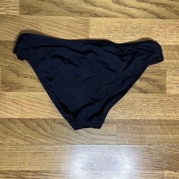 Trina Turk LA Satin Bikini Bottom Bathing Suit Black Women's Swimwear Size 6 - Picture 6 of 8